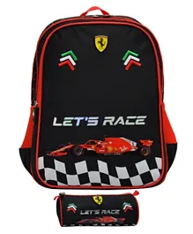 Ferrari No Limits Backpack With Pencil Case - 16 Inches