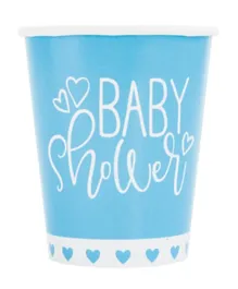 Unique Blue Hearts Cups - Pack of 8