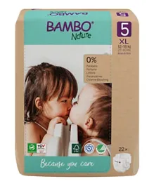 Bambo Nature Paper Bag Eco-Friendly Diapers Size 5 - 22 Pieces