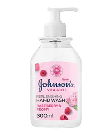 Johnson’s Vita-Rich Replenishing Hand Wash Raspberry and Peony - 300mL