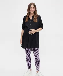 Mamalicious All Over Printed Maternity Leggings - African Violet