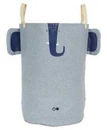 Trixie Elephant Large Cotton Toy Bag - Blue