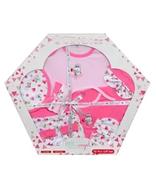 Little Angel Bunny Baby Gift Set Bunny 10 Pieces For Girls - Pink