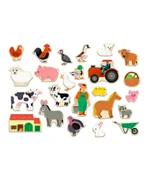 Djeco Far mix Animal Wooden Magnets - 2 Player