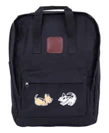 بيج ديزاين - حقيبة ظهر برسوم الكلاب - أسود (15 بوصة)