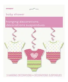 Unique Polka Dot Hanging Decorations Pack of 3 - Pink