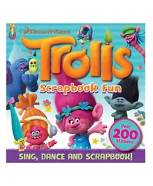 Trolls Doodle Book -Scrap Book Fun 200 Stickers - Blue