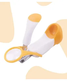 BAYBEE Baby Nail Clipper with Magnifier Zoom Lens - Orange