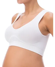 RelaxMaternity 5310 Non-wired Push-up Maternity Bra With Wide Straps - White