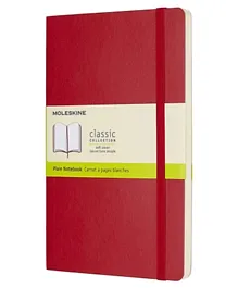 Moleskine Classic Plain Paper Notebook - Scarlet Red
