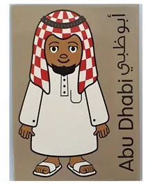 FLGT Arab Man Abu Dhabi Funky Painting Magnet - Pack of 2