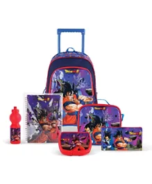 Cartoon Network Dragon Ball Team Beerus 6-In-1 Trolley Backpack Set