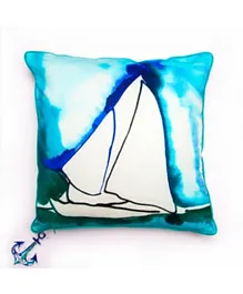Anemoss Sail Patterned Square Decorative Pillow