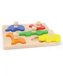 Viga Wooden Block Shapes Puzzle - 5 Pieces