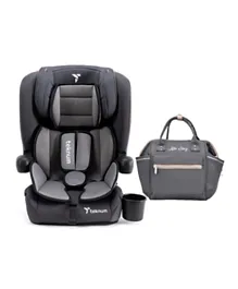 Teknum Pack & Go Foldable Car Seat With Ace Diaper Bag - Grey