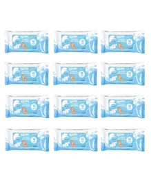Smurfs Premium Wet Wipes Pack of 12 Blue - 120 Pieces