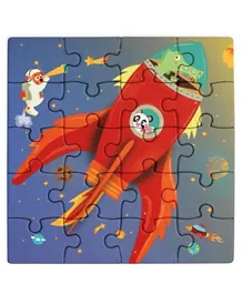 Scratch Magnetic Puzzle Book To Go Space -20 Pieces