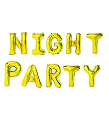 Italo Night Party Foil Balloon - Golden