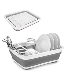 A to Z Kitchen Drying Dish Rack Cutlery Holder - Grey