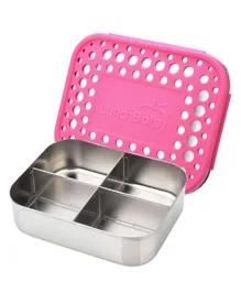 LunchBots Medium Quad Bento Lunchbox Pink - 600mL