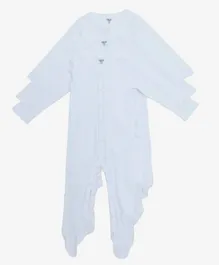 R&B Kids 3-Pack Solid Sleepsuit Set - White