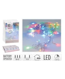 Homesmiths Christmas 80 LED Lights with Timer Box - Multicolor