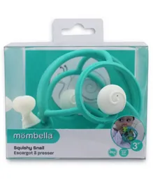 Mombella Snail Baby Teething Rattle - Teal