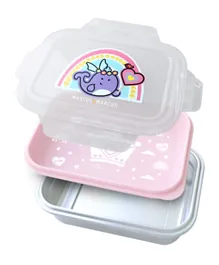 Marcus & Marcus 2 Tier Stainless Steel Lunch Box Rainbow - 600mL