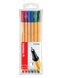 Stabilo Fineliner Point 88 Pack of 6 - Multicolour