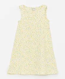 LC Waikiki All Over Floral Print A Line Dress - Yellow