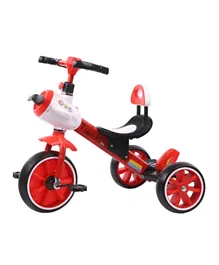 Kids Tricycle With Lights & Music - Red
