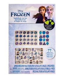Townley Disney Frozen Girl Nail & Body Art Stickers Set - 77 Pieces