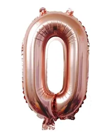 Party Propz Rose Gold 0 Number Foil Balloon