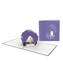 Generic Wisteria Gate Pop Up Card - Lavender