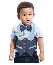 Party Centre Young Birthday Vest & Bow Tie - Blue