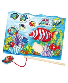 Viga Wooden Magnetic Fishing Puzzle - 10 Pieces