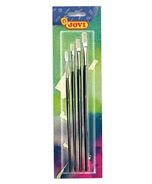 Jovi Water Color Flat Brushes Blister Black - Pack of 4