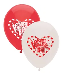 Party Magic Happy Valentines Day Printed Balloons - 10 Pieces