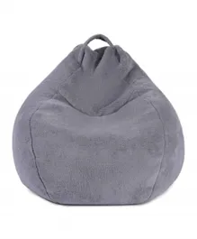 PAN Home Comfy Soft Rabbit Fur Filled Bean Bag - Grey