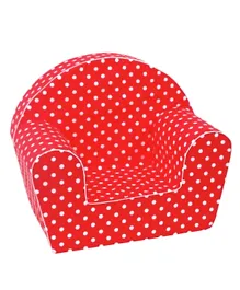 Delsit Arm Chair - Red with White Spots