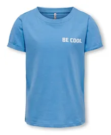 Only Kids Be Cool Round Neck T-Shirt - Blue
