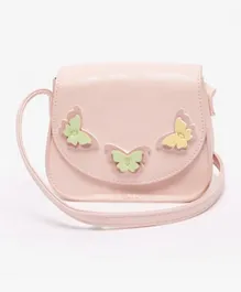 Flora Bella by ShoeExpress Butterfly Applique Detail Crossbody Bag-Pink