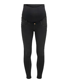 Only Maternity Button Closure Maternity Jeans - Black