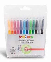 Primo Fine Fibre-Tip Pens - 12 Pieces