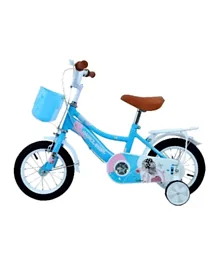 دراجة أطفال ميتس جي إن جي الفولاذية مع سلة - أزرق فاتح 40.6 سم