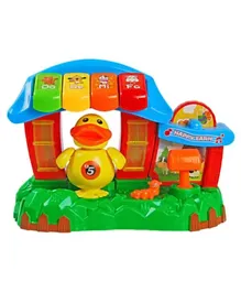 Abero Baby Toys Duck Paradise Cartoon Multifunction Music Piano - Multicolour