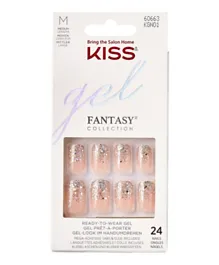 Kiss Gel Fantasy Nails Medium Length KGN01 - 24 Pieces