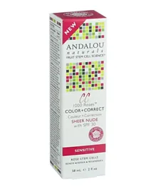 Andalou Naturals 1000 Roses CC Color + Correct Sensitive SPF 30 Cream - 58mL