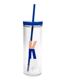 KATE SPADE Initial Sparks of Joy K Tumbler With Straw - 591mL