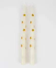 Meri Meri Gold Star Taper Candles - 2 Pieces
